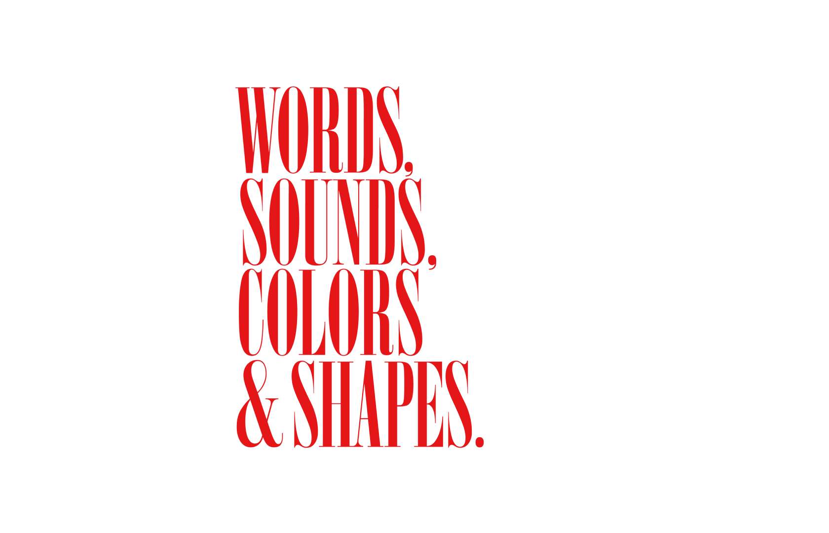 WORDS, SOUNDS, COLORS & SHAPESのロゴ